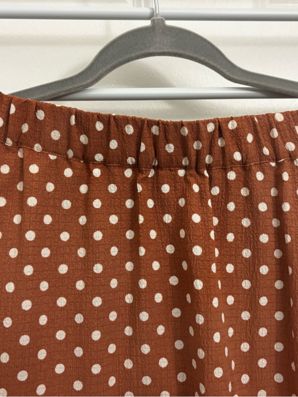 Draper James Rust Brown Polka Dot Skirt - Picture 3 of 4
